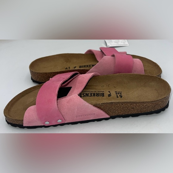 NEW Birkenstock Oita Suede Sandal - Candy Pink NARROW - EU 41/ US 10 Ladies NWB - Picture 5 of 11